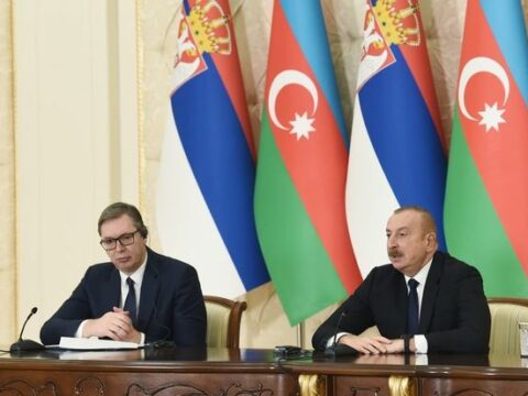 Azərbaycan və Serbiya Prezidentləri mətbuata bəyanatlarla çıxış etdilər