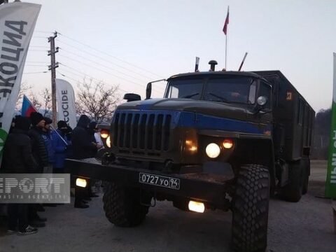 Rusiya sülhməramlılarının maşınları Xankəndi yolunda maneəsiz hərəkət etdilər