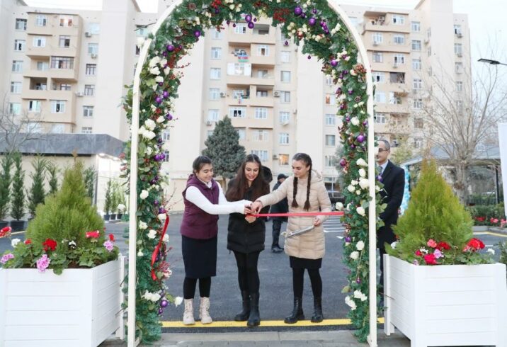 Leyla Əliyeva Bakıda “Bizim həyət” layihəsi çərçivəsində növbəti həyətin açılışında iştirak edib