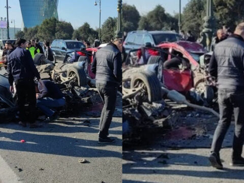 Bakıda “Prius” ağır qəzaya uğradı: Ölənlər və yaralanan var