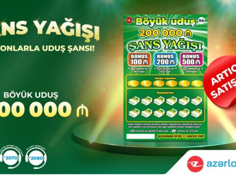 İlin ilk “Poz-Qazan” oyunu – 200 000 manat böyük uduşlu “Şans Yağışı” satışda!