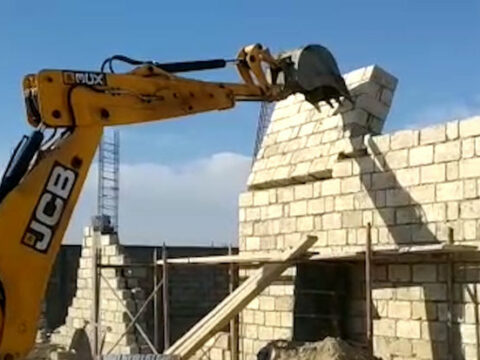 Qanunsuz tikilən obyekt Fövqəladə Hallar Nazirliyi tərəfindən sökülüb