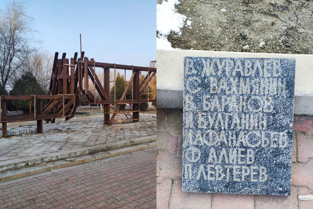 Naxçıvan şəhərində kommunistlər üçün inşa edilən abidə sökülüb