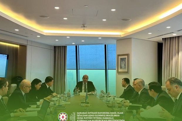 Qarabağ iqtisadi rayonunda Bərpa, Tikinti və İdarəetmə Xidmətinin fəaliyyəti təhlil olunub