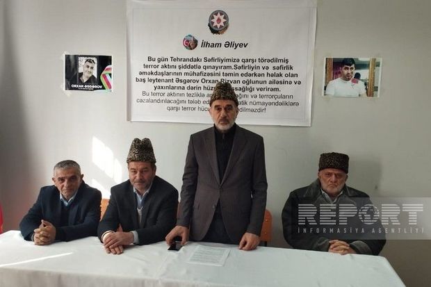Bir qrup din xadimi İrandakı səfirliyimizdə törədilmiş terror aktı ilə bağlı etiraz bəyanatı qəbul edib