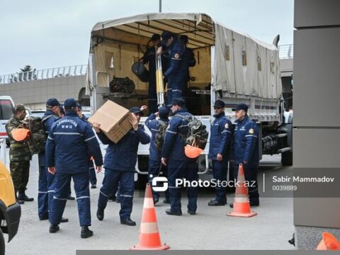 Prezidentin tapşırığı ilə Türkiyəyə yola düşən Azərbaycanın xilasetmə qrupu ünvana çatıb