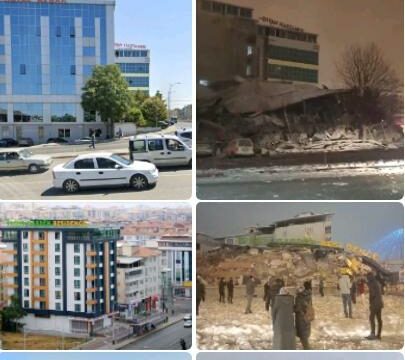 Əvvəl və sonra: Türkiyədəki zəlzələnin şəkillərlə müqayisəsi