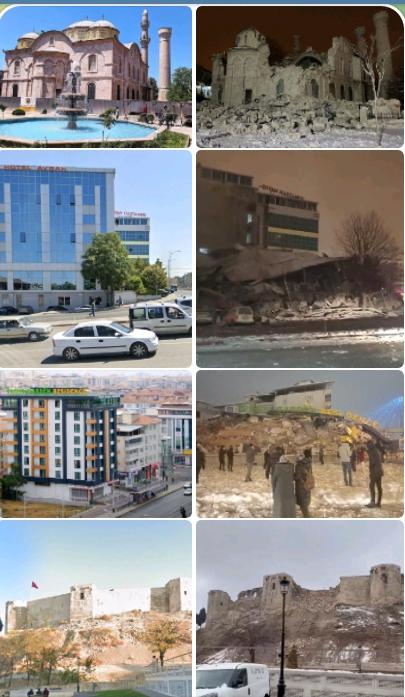 Əvvəl və sonra: Türkiyədəki zəlzələnin şəkillərlə müqayisəsi