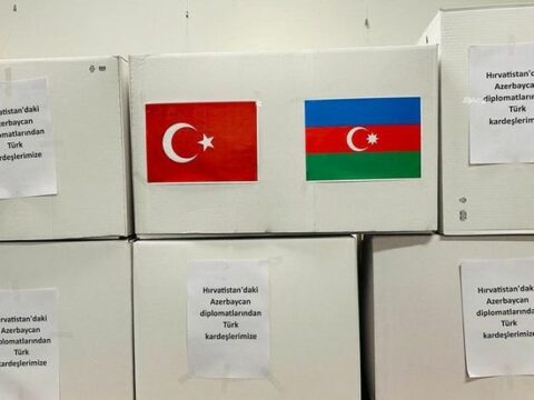 Azərbaycanın Xorvatiyadakı səfirliyi Türkiyəyə yardım edib
