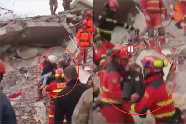 106 saatdan sonra xilas edilən balaca bacı-qardaş hər kəsi kövrəltdi