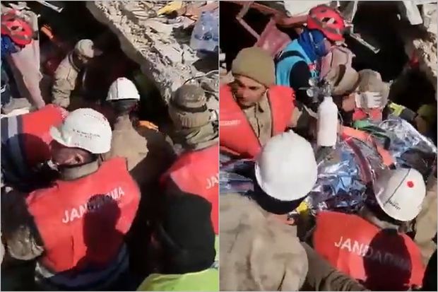 Hatayda 175 saat sonra möcüzə: Ana və iki qızı salamat çıxarıldı