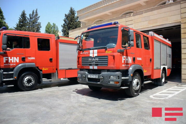 Sabirabadda beşmərtəbəli yataqxanada yanğın olub