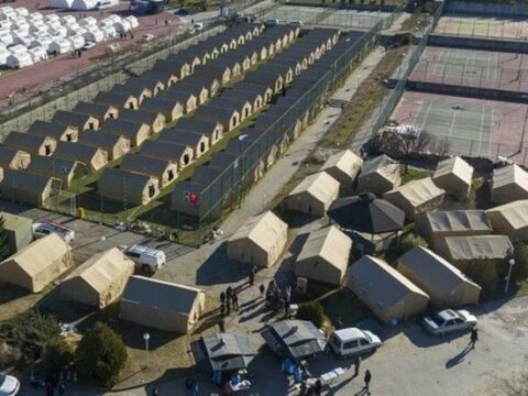Azərbaycanlı xilasedicilər Kahramanmaraşda zəlzələdən zərərçəkənlər üçün çadır şəhərciyi qurub