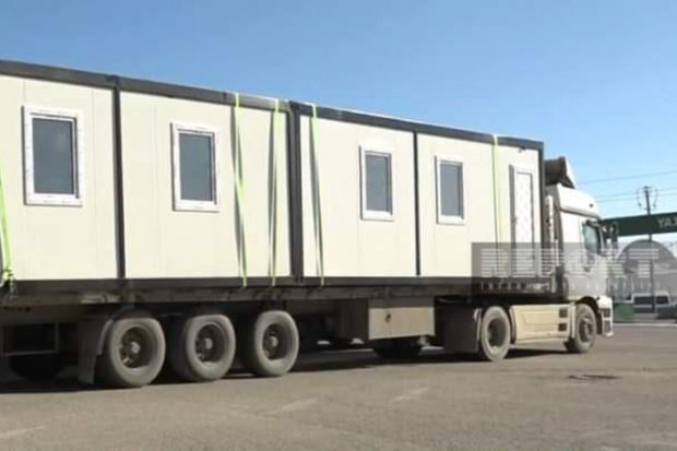 Azərbaycandan Türkiyəyə modul tipli daha 22 ev yola salınıb