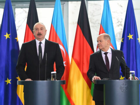 Azərbaycan Prezidenti və Almaniya Kansleri birgə mətbuat konfransı keçiriblər