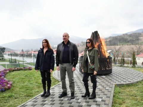 İlham Əliyev və Mehriban Əliyeva Tərtər rayonuna səfər ediblər
