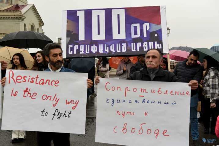 Daşnaklar Xankəndində Azərbaycan dövlətçiliyi əleyhinə növbəti mitinq keçirdi…-FOTOLAR