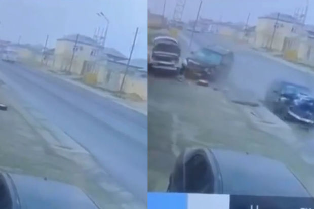 Bakıda idarəetməni itirən “Toyota Prius” qəza törətdi