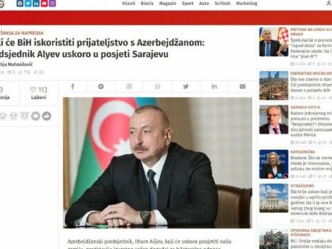 Bosniya və Herseqovina KİV-i İlham Əliyevin bu ölkəyə səfəri ərəfəsində silsilə məqalələr yayımlayıb