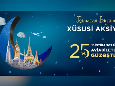 AZAL mayın sonunadək aviabiletlərə 25 %-lik güzəşt aksiyasına başlayıb