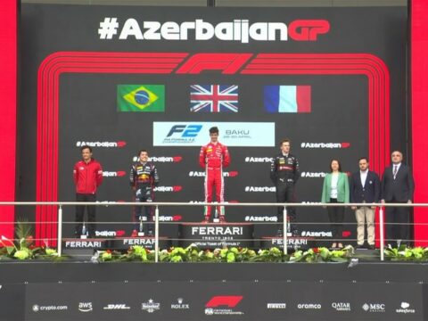 “Formula 2” üzrə Azərbaycan Qran-prisinin qalibləri mükafatlandırılıblar
