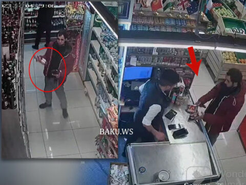 Bakıda mağazadan viskilər oğurlandı – ANBAAN VİDEO