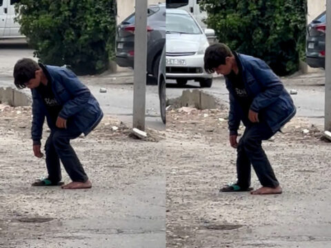 Bakıda narkotik qəbul etdiyi deyilən yeniyetmənin görüntüləri yayıldı