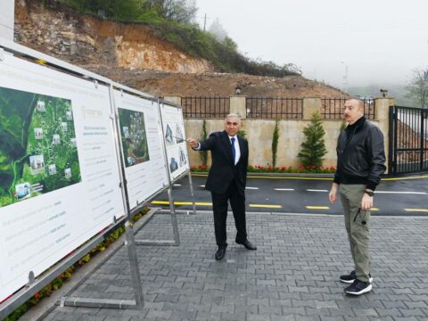 İlham Əliyev Şuşada yeni mərkəzin AÇILIŞINDA 