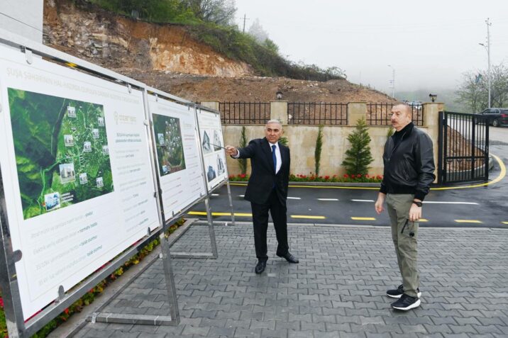 İlham Əliyev Şuşada yeni mərkəzin AÇILIŞINDA 