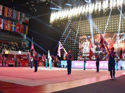 Avropa Gimnastikasının bayrağı Azərbaycandan Macarıstana ötürülüb