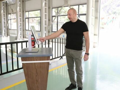 Kəlbəcərdə “Qamışlı” Kiçik Su Elektrik Stansiyası istifadəyə verildi – FOTO