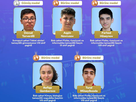 Balkan Olimpiadasında uğur qazanan məktəblilər