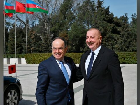 Albaniya Prezidentinin rəsmi qarşılama mərasimi olub