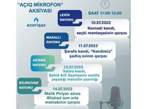 “Açıq mikrofon” daha 4 rayonda təşkil olunacaq
