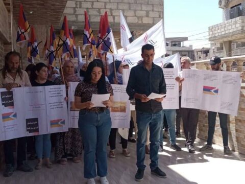 Suriyada Qarabağdakı separatçı-terrorçu rejimin əski parçaları qaldırıldı…-FOTO