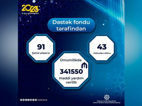 Naxçıvanda bu il “Dəstək” Fondu tərəfindən 341 550 manat maddi yardım edilib