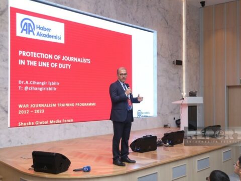Şuşa Forumu çərçivəsində “Anadolu” Agentliyi tərəfindən “Hərbi jurnalistika” mövzusunda təlim keçirilib