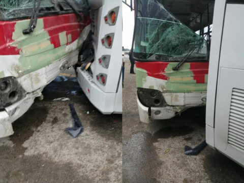 Sərnişin avtobusları toqquşdu – Xəsarət alanlar var