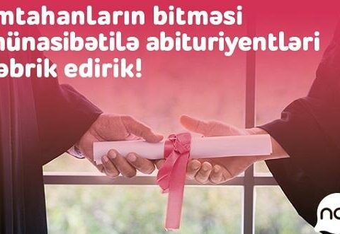 “Nar” imtahanda iştirak edən abituriyentləri təbrik edir