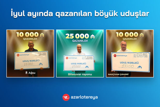 İyul ayında “Poz-Qazan” oyunlarında 15 böyük uduş qazanılıb