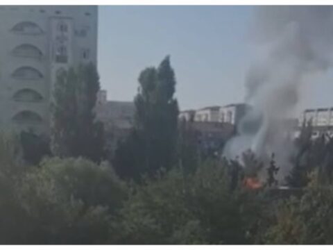 Sumqayıtda kafedə yanğın olub