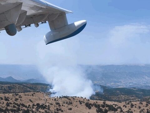 Əskişəhərdə meşə yanır, helikopterlər cəlb olunub