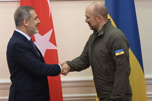 Türkiyə XİN başçısı Ukraynanın baş naziri ilə görüşüb