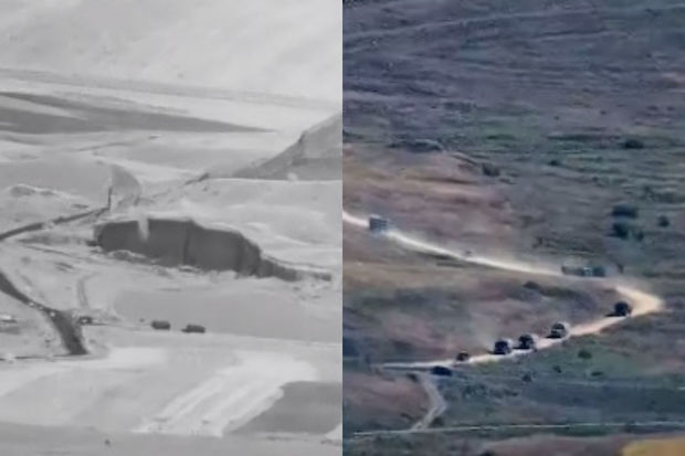 Təxribata hazırlaşan Ermənistan “fəaliyyəti”ni davam etdirir: Sərhədə doğru irəliləyən hərbi karvan
