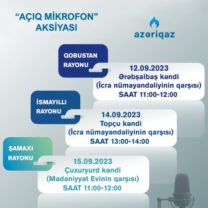 SOCAR “Azəriqaz” İB-nin “Açıq mikrofon” aksiyası davam edir