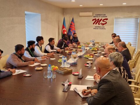 Mətbuat Şurasında Pakistandan olan bir qrup media nümayəndəsi ilə görüş keçirilib