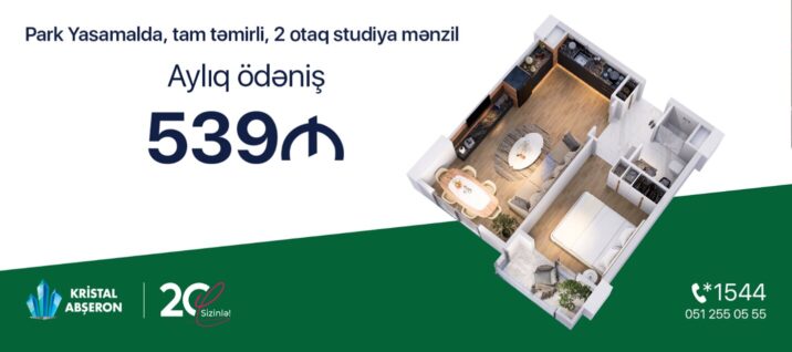 Aylıq 539 manata tam təmirli mənzillər