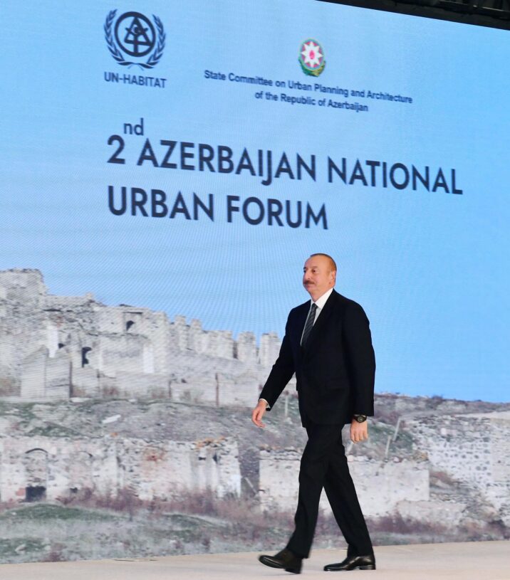İlham Əliyev Zəngilanda 2-ci Azərbaycan Milli Şəhərsalma Forumunun açılış mərasimində iştirak edib