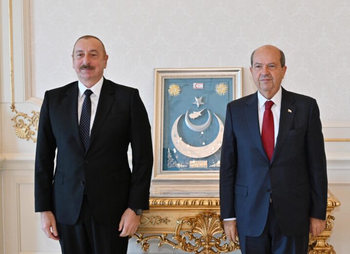 İlham Əliyev Şimali Kiprin Prezidentini qəbul edib