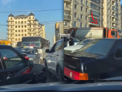 Xırdalanda hər gün eyni vaxtda yolu bağlayan zibildaşıyan maşın narazılıq yaratdı